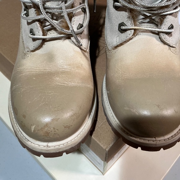 Timberland white washed fur lined boots - Picture 6 of 8